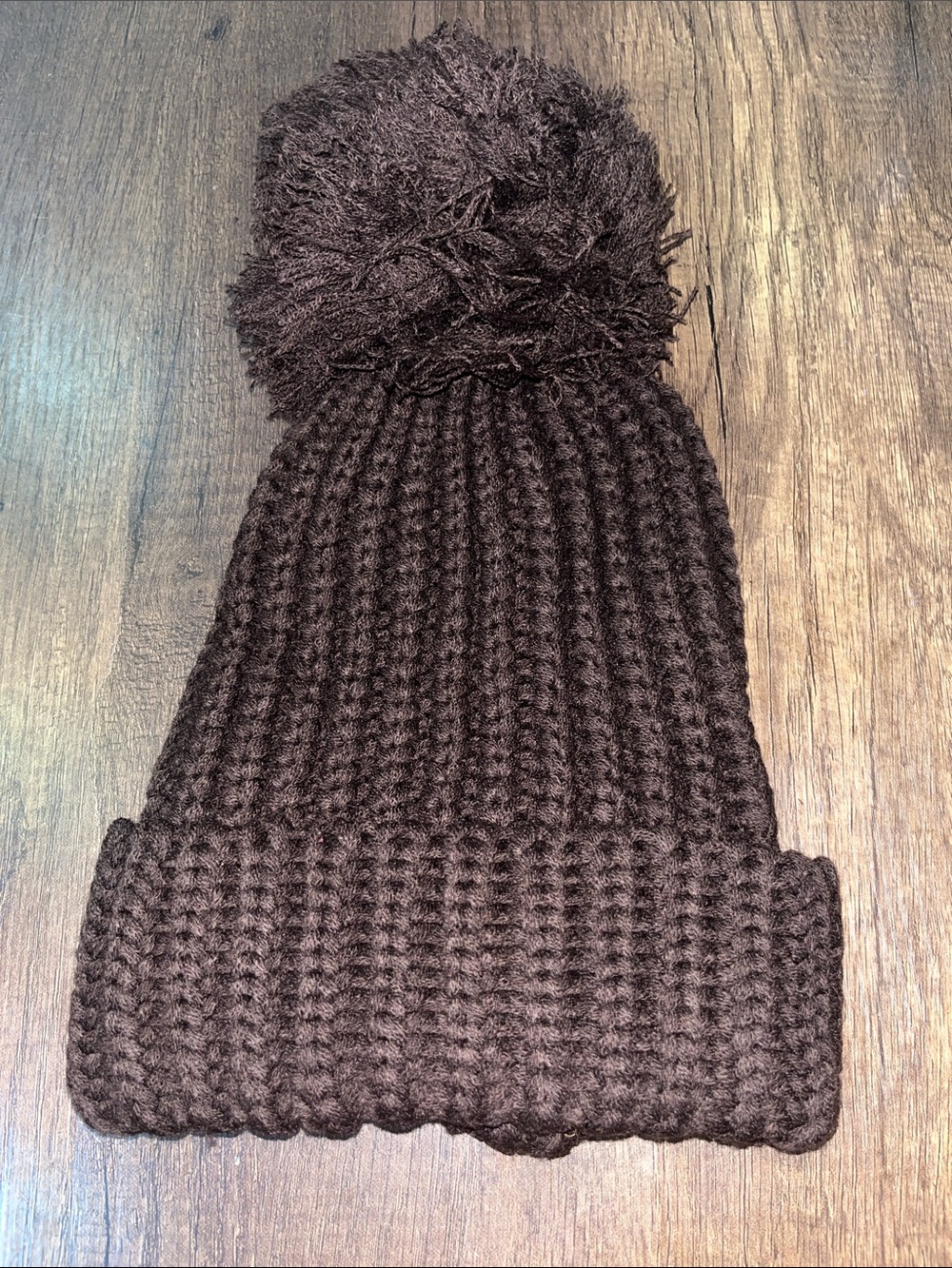 Handmade brown crochet hat
